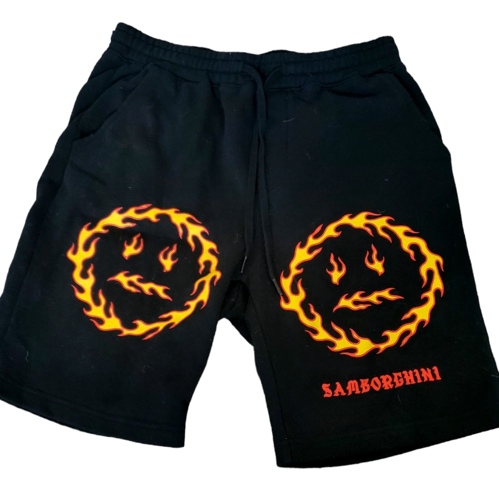 Samborghini Smiley Flame Sweat Shorts
